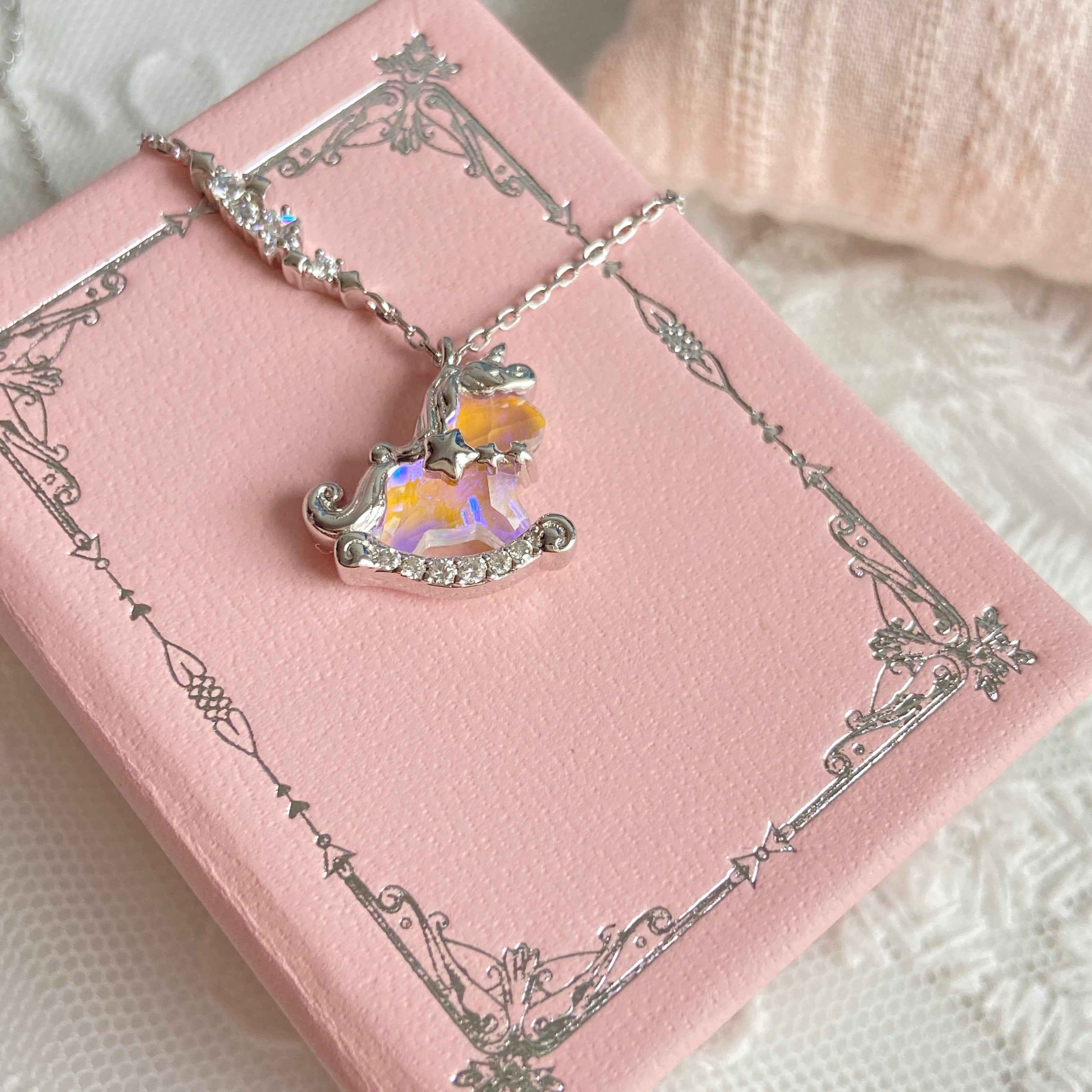 “Aurora Dream Pony” S925 Sterling Silver Unicorn Necklace - Image 4