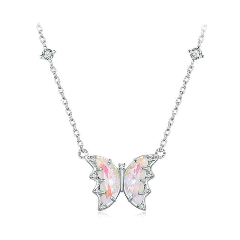 “Aurora Flutter” 925 Sterling Silver Iridescent Butterfly Jewelry Set - Image 4