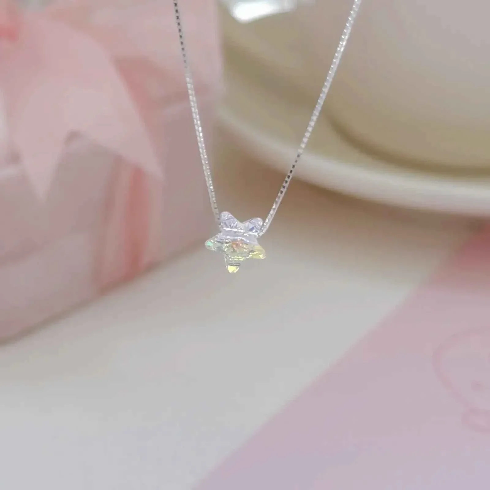 "Aurora Starlight" 925 Sterling Silver Necklace - Captivating and Mesmerizing - Image 3