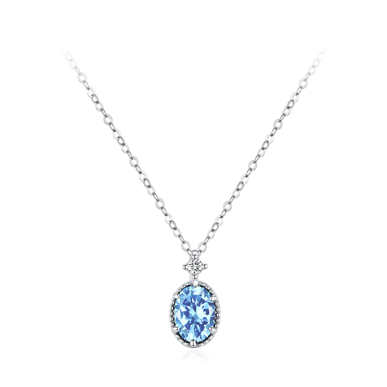 “Azure Stardrop” 925 Sterling Silver Blue Zircon Jewelry Set - Image 4