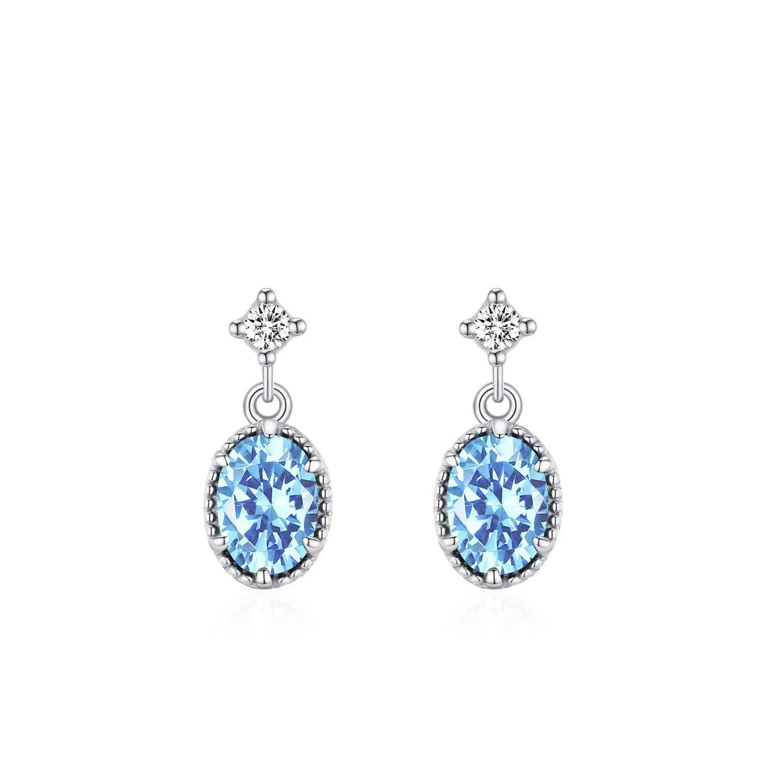 “Azure Stardrop” 925 Sterling Silver Blue Zircon Jewelry Set - Image 5