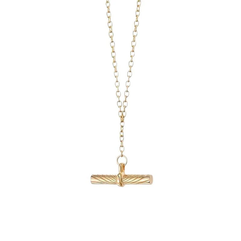 “Balance Column” 925 Sterling Silver Minimalist Cylinder Pendant Necklace - Image 2
