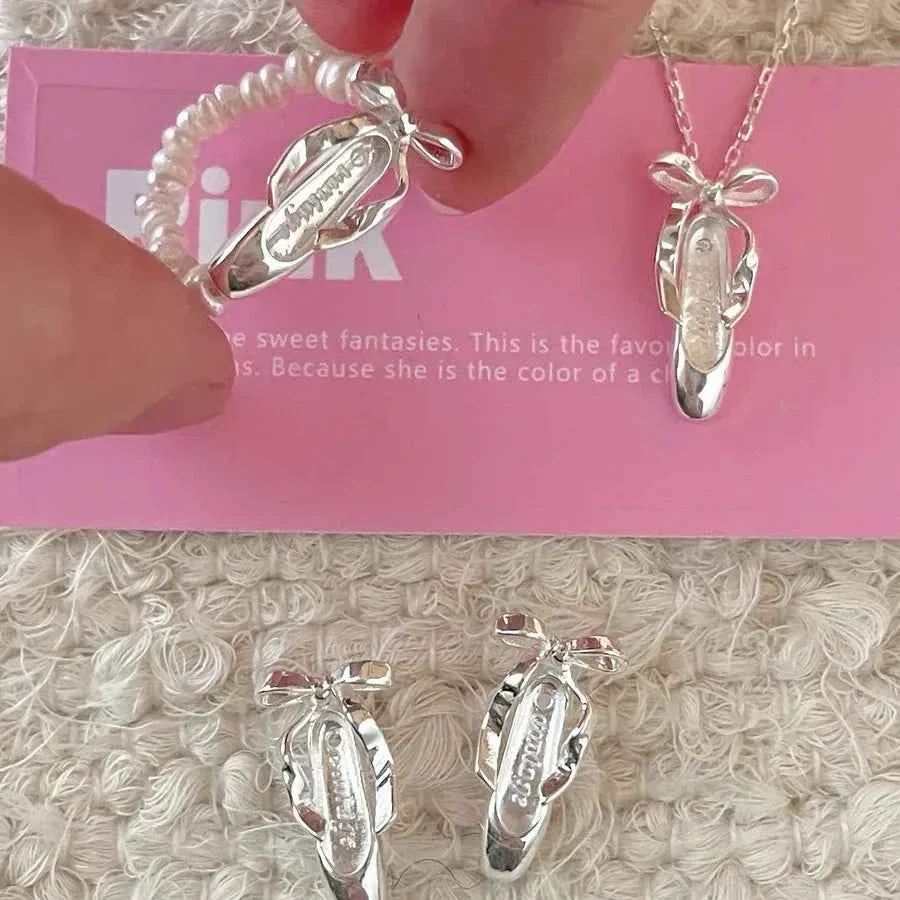 “Ballet Shoes” 925 Sterling Silver Jewelry Set - Elegant and Graceful - Image 15