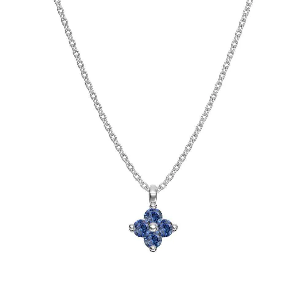 "Birthstone Clover" 925 Sterling Silver Four-Leaf Pendant Necklace - Image 14