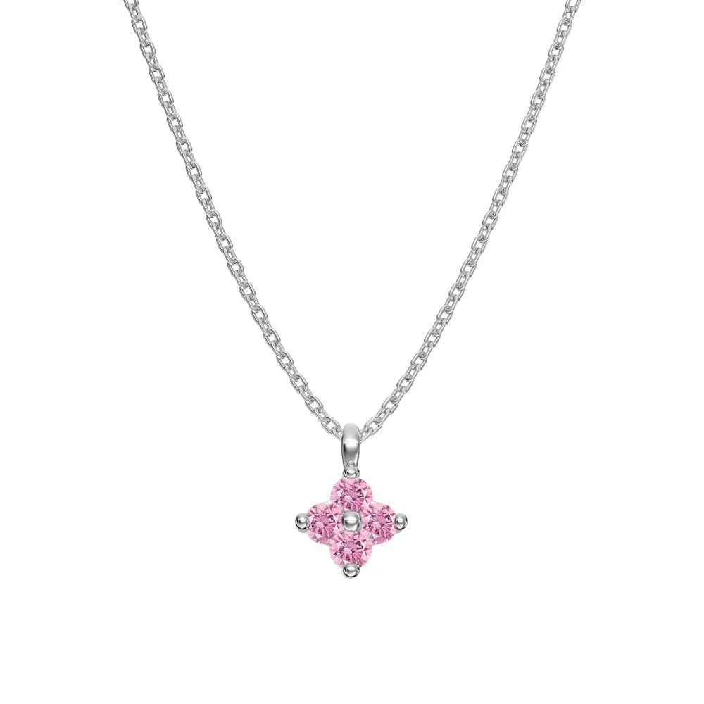"Birthstone Clover" 925 Sterling Silver Four-Leaf Pendant Necklace - Image 6