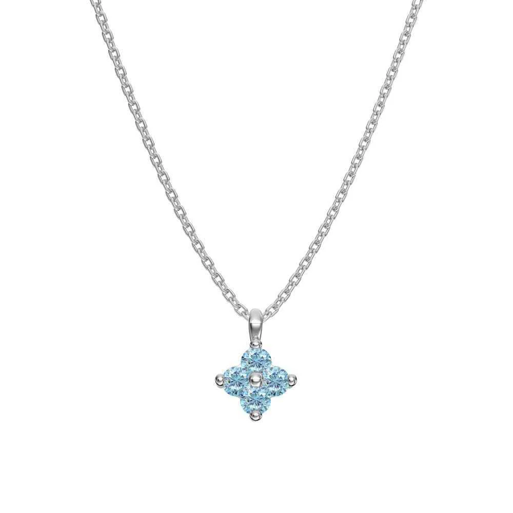"Birthstone Clover" 925 Sterling Silver Four-Leaf Pendant Necklace - Image 8