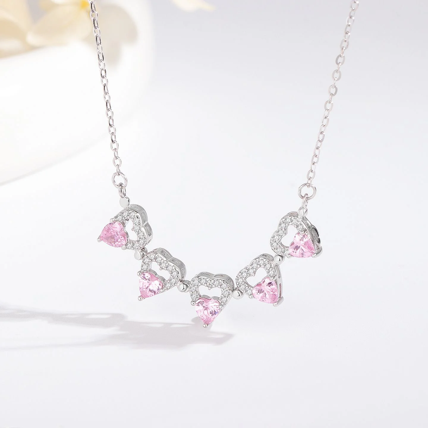 “Blooming Heart” S925 Sterling Silver Convertible Necklace - Image 2
