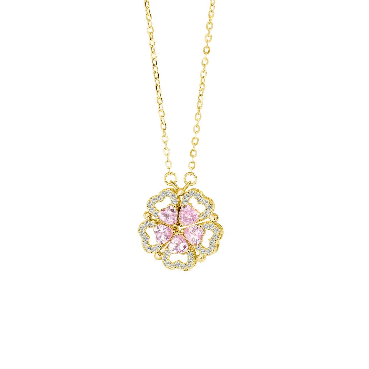 “Blooming Heart” S925 Sterling Silver Convertible Necklace - Image 5