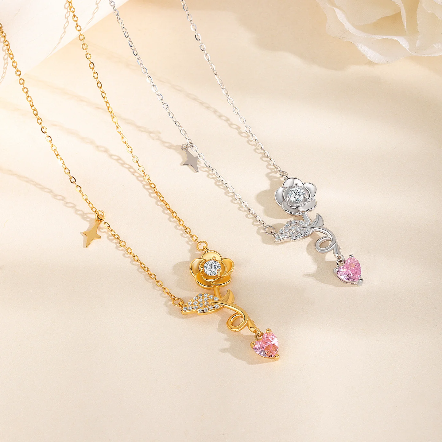 “Blooming Rose” S925 Sterling Silver Necklace - Image 3