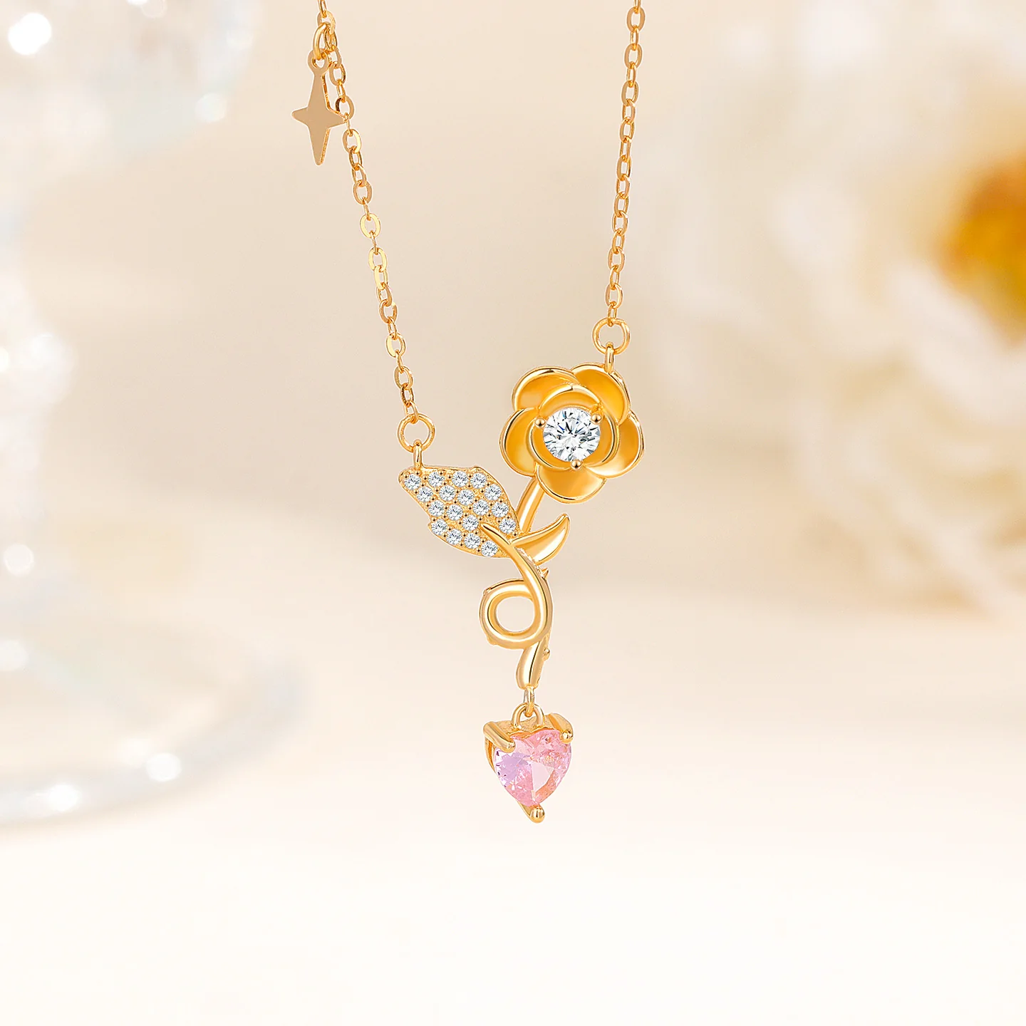 “Blooming Rose” S925 Sterling Silver Necklace - Image 4