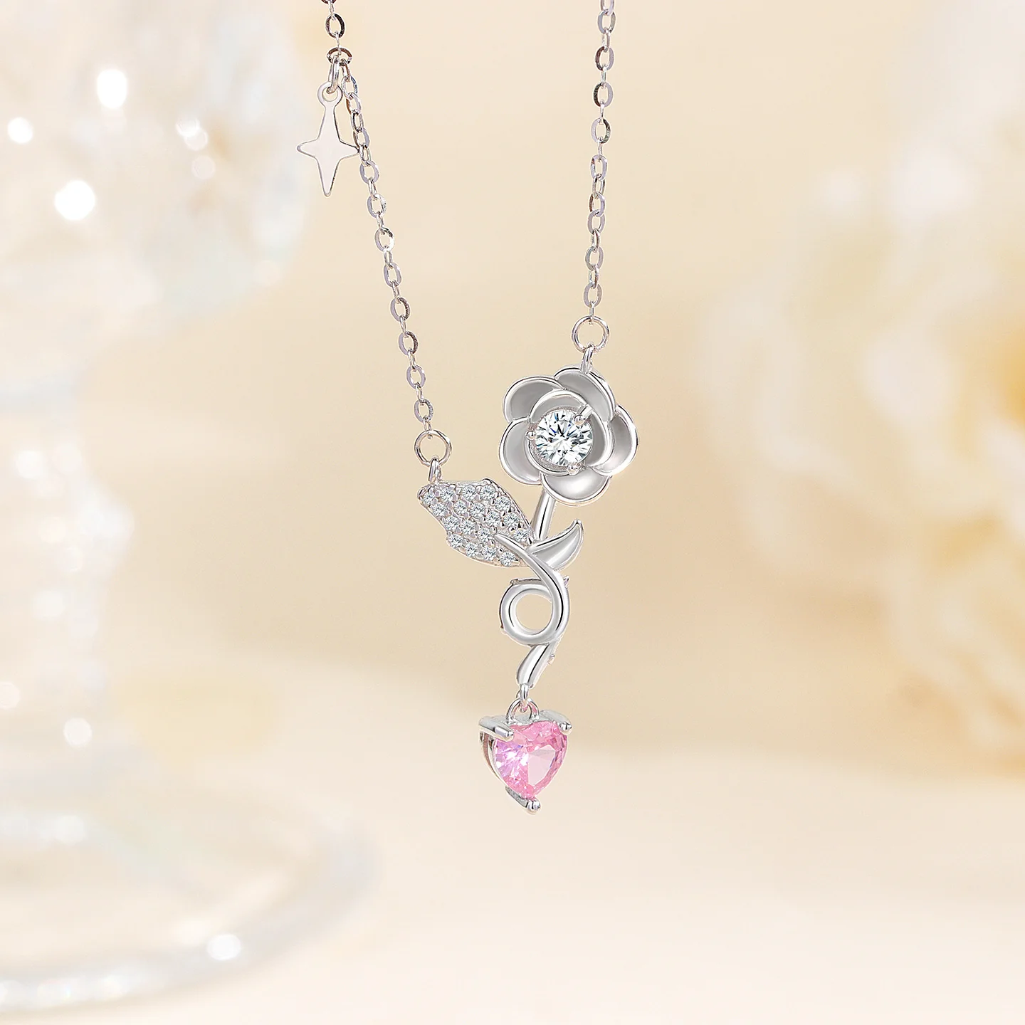 “Blooming Rose” S925 Sterling Silver Necklace - Image 5