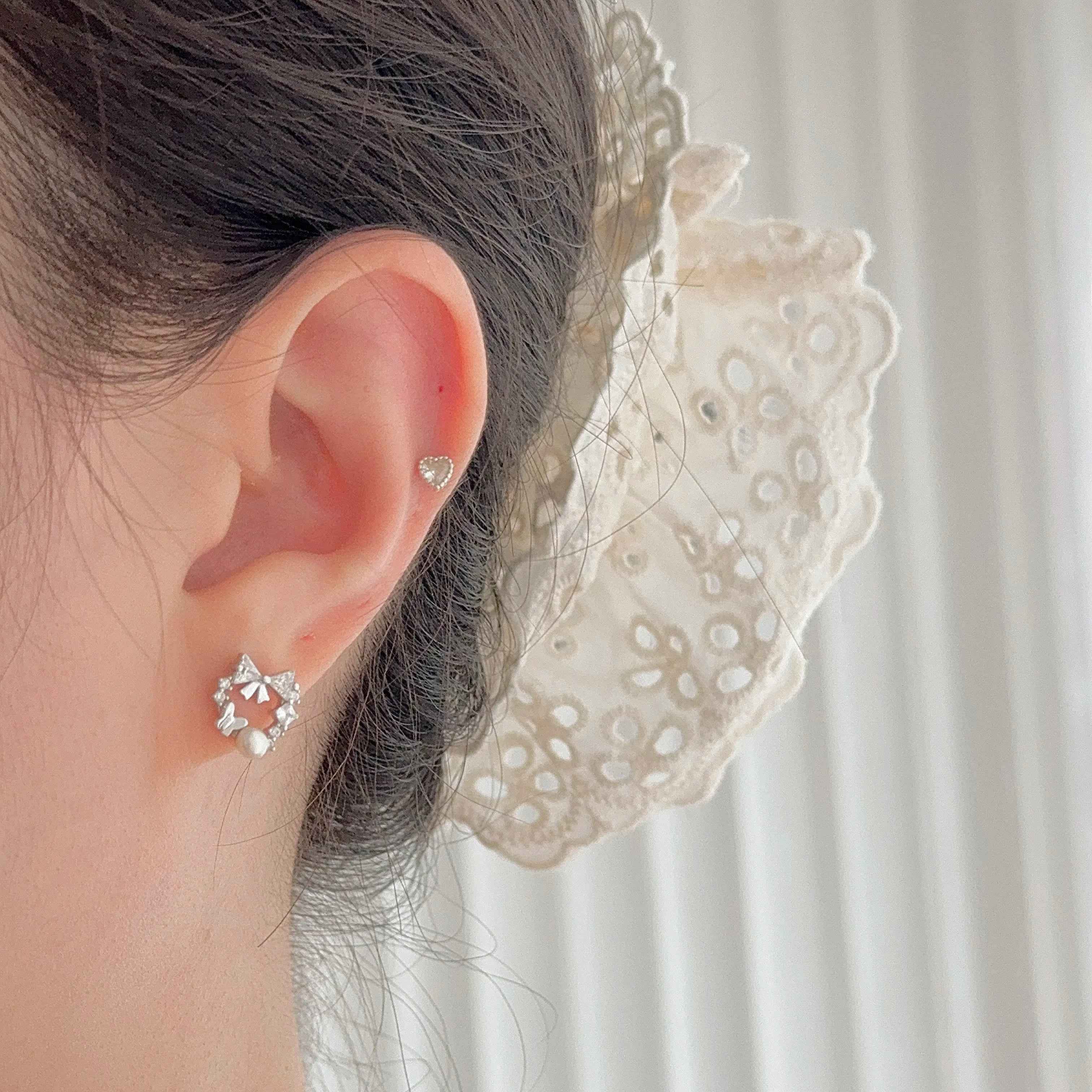 "Butterfly Dream" 925 Sterling Silver Butterfly Garland Freshwater Pearl Stud Earrings - Elegant and Unique - Image 5