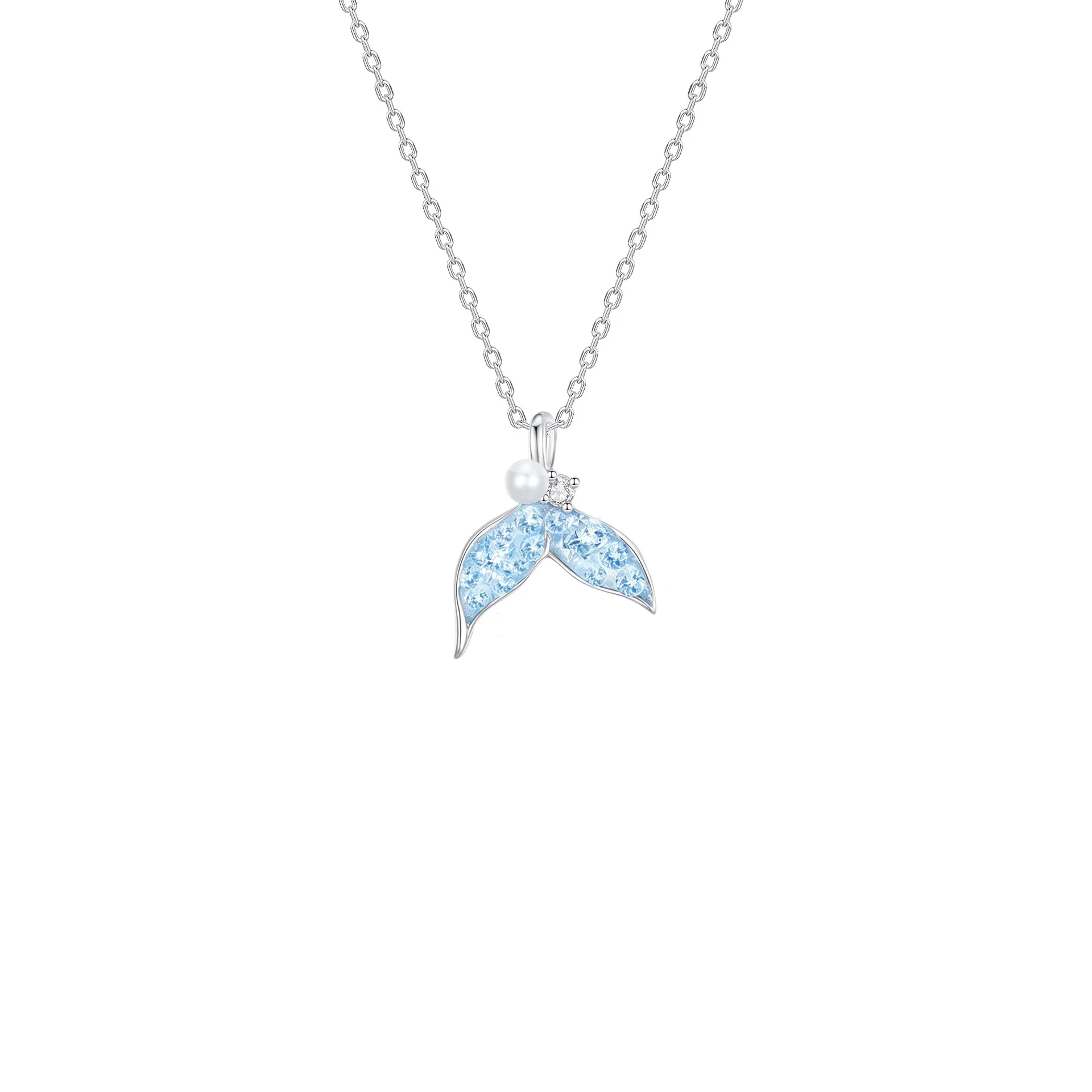 “Celestia Tail” S925 Sterling Silver Mermaid Tail Necklace