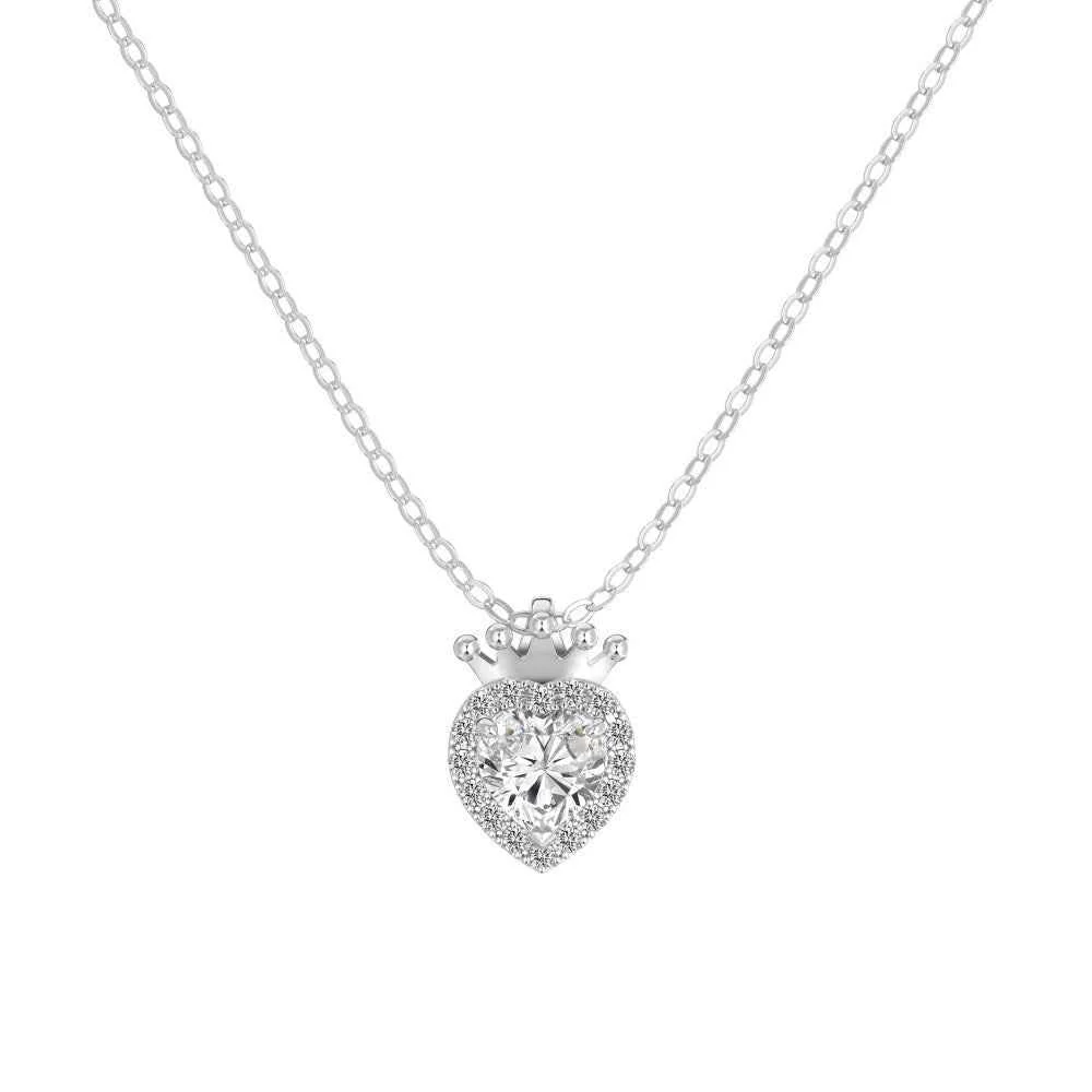 Crowned Heart Royale 925 Sterling Silver Crown Heart Jewelry Set - Image 5