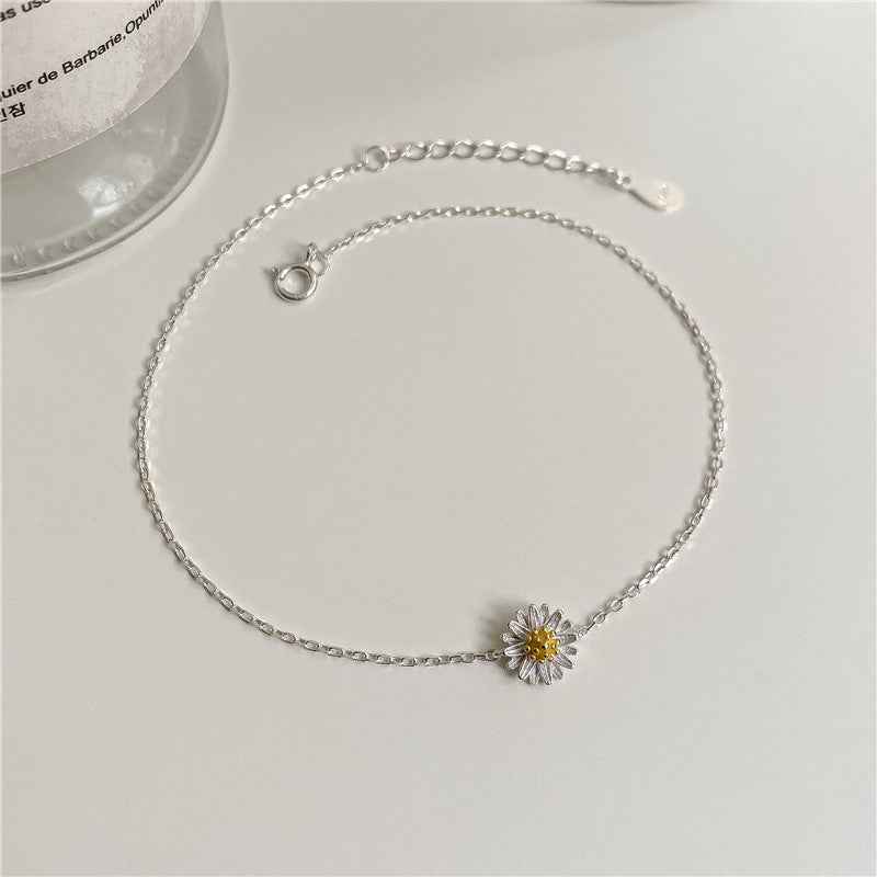 "Daisy Delight" 925 Sterling Silver Jewelry Set (Necklace, Bracelet & Ring) - Image 6