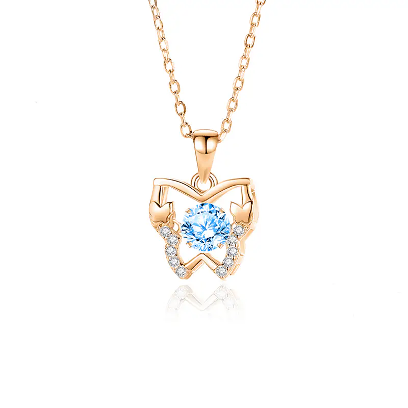 “Dancing Butterfly” S925 Sterling Silver Butterfly Pendant Necklace - Image 3
