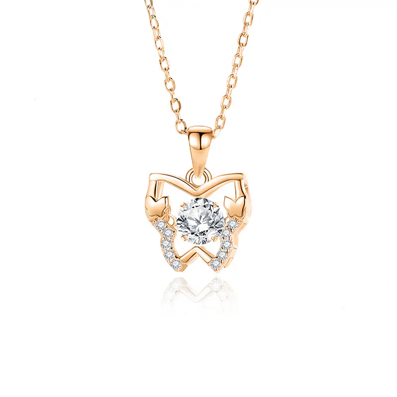 “Dancing Butterfly” S925 Sterling Silver Butterfly Pendant Necklace - Image 5