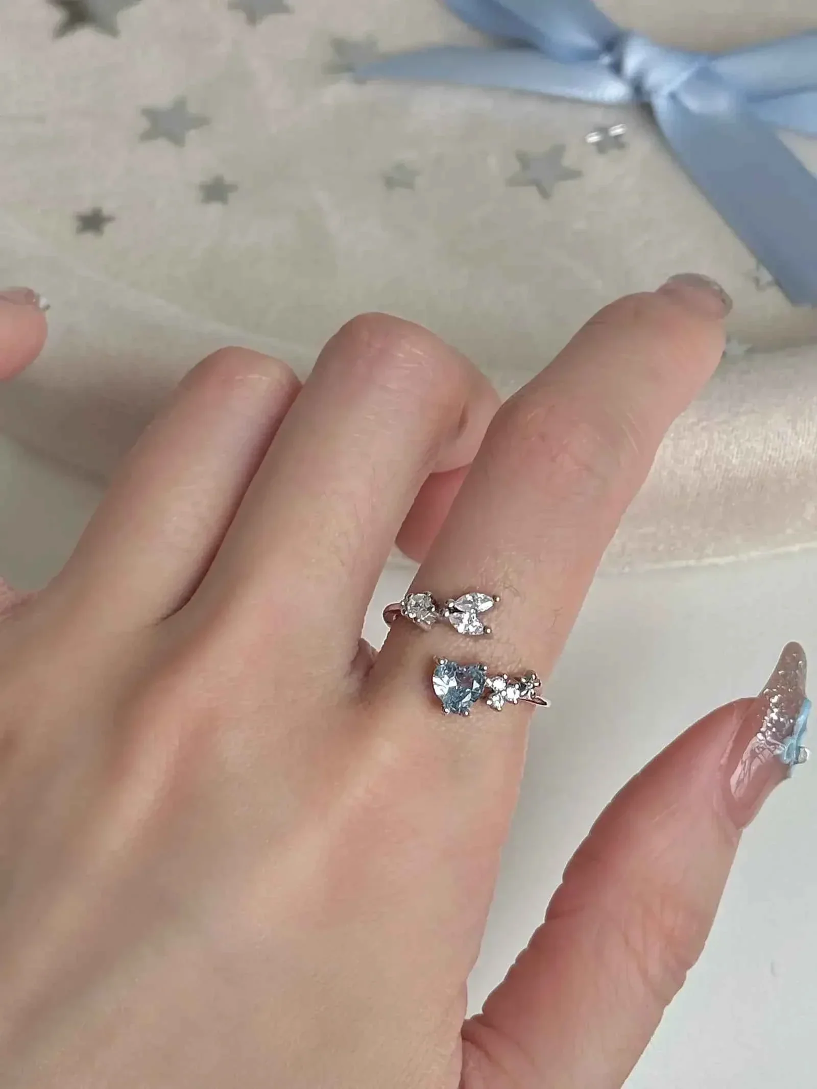 "Deep Sea Token" 925 Sterling Silver Blue Fish Tail Ring - Unique, Elegant, and Cool Chic - Image 6