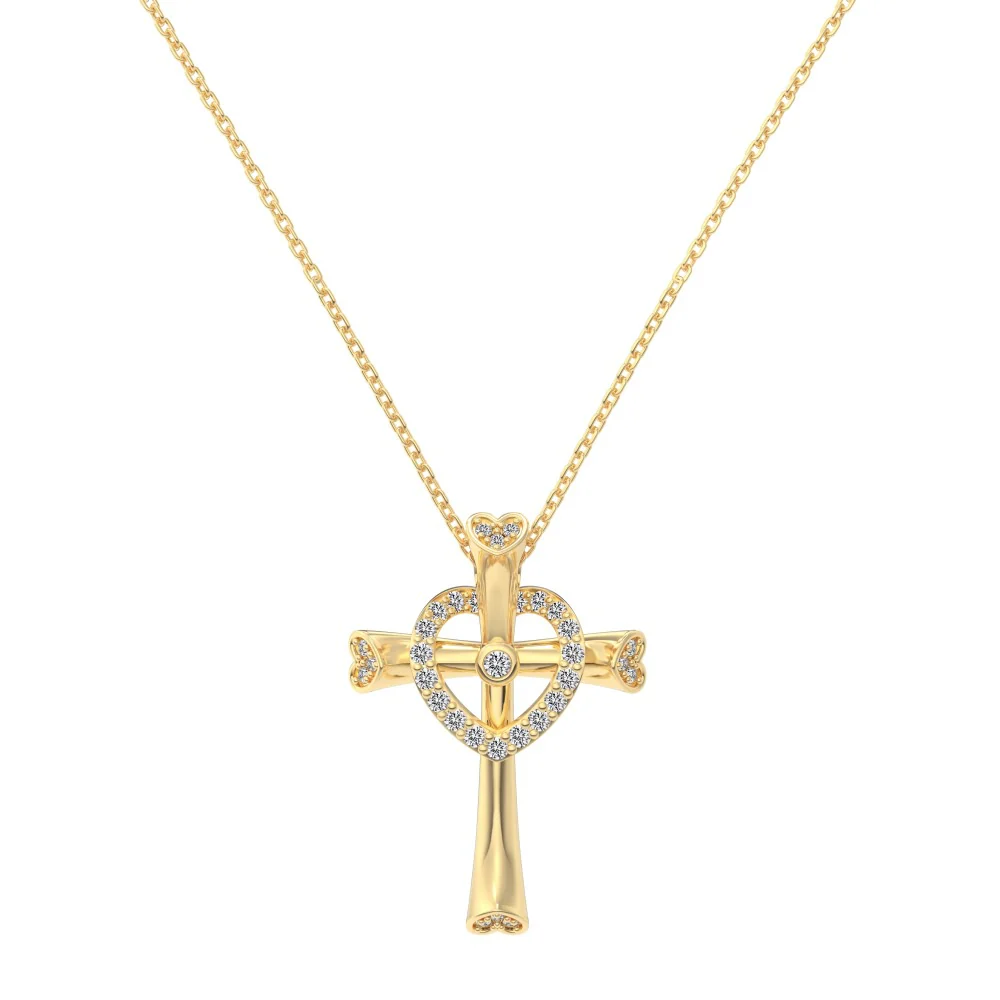 "Divine Heart" S925 Sterling Silver Dual Pendant Necklace - Image 4