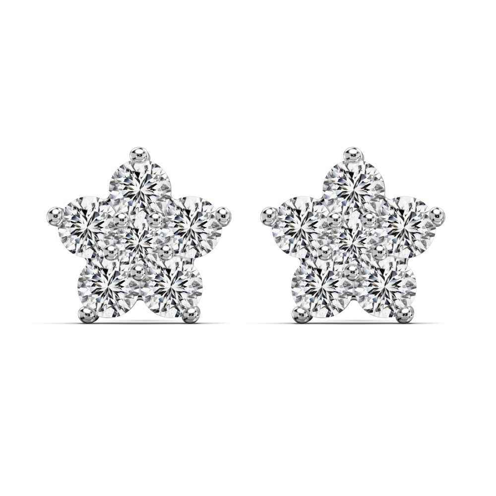 “Dopamine Blossom” S925 Sterling Silver Crystal Flower Stud Earrings - Image 7
