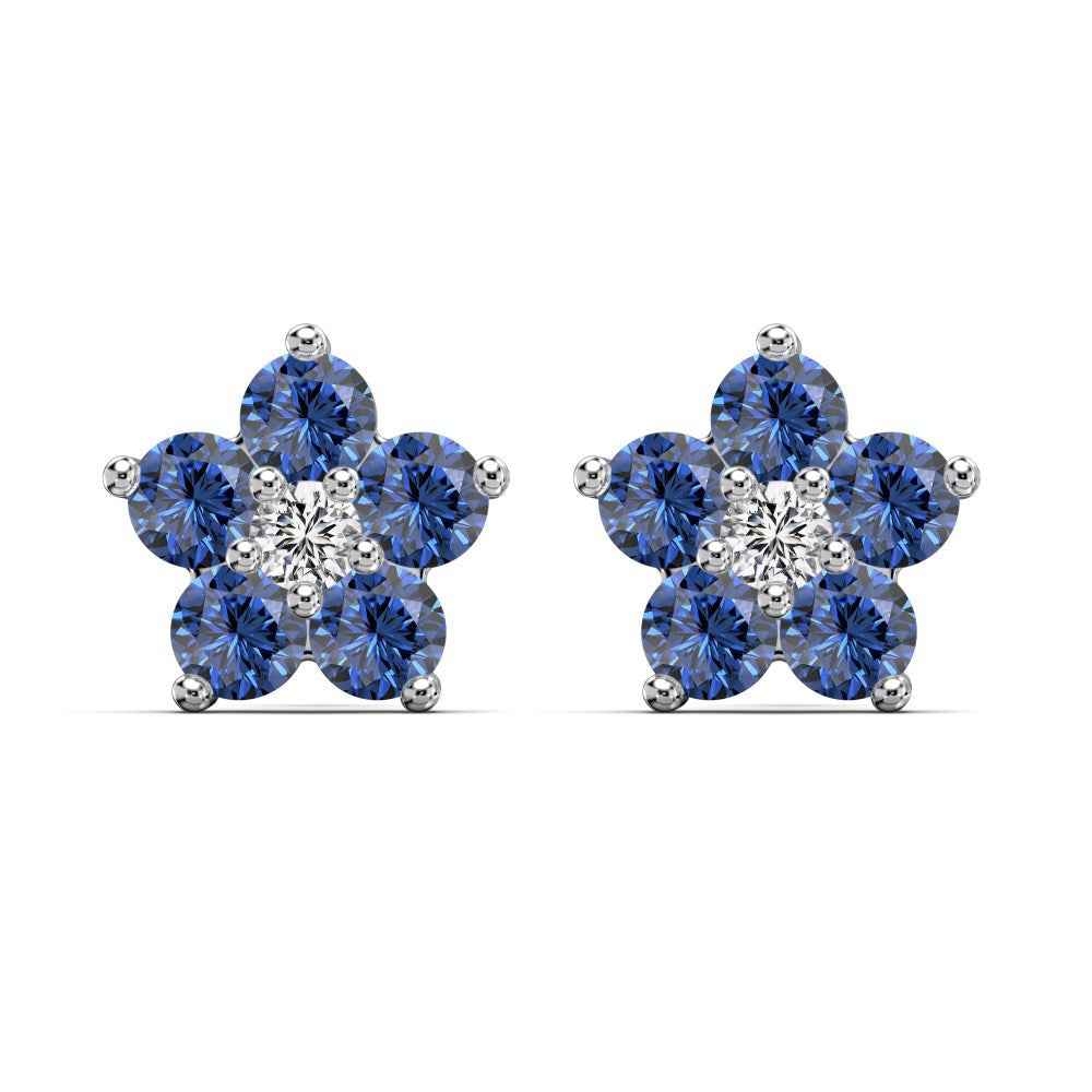 “Dopamine Blossom” S925 Sterling Silver Crystal Flower Stud Earrings - Image 8