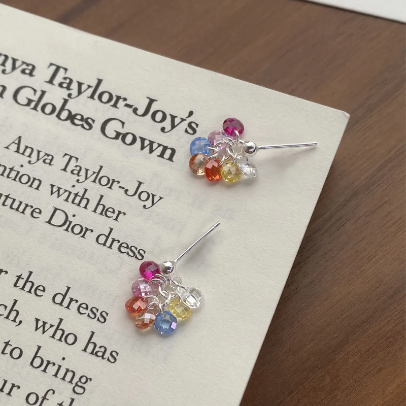 "Dopamine Sparkle" 925 Sterling Silver Earrings - Image 3