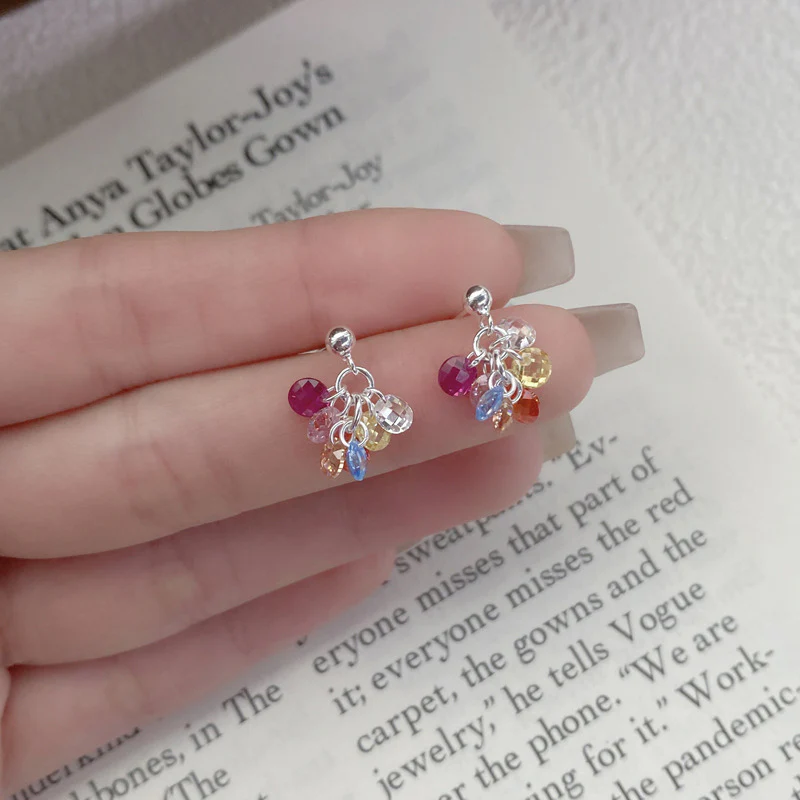 "Dopamine Sparkle" 925 Sterling Silver Earrings - Image 5