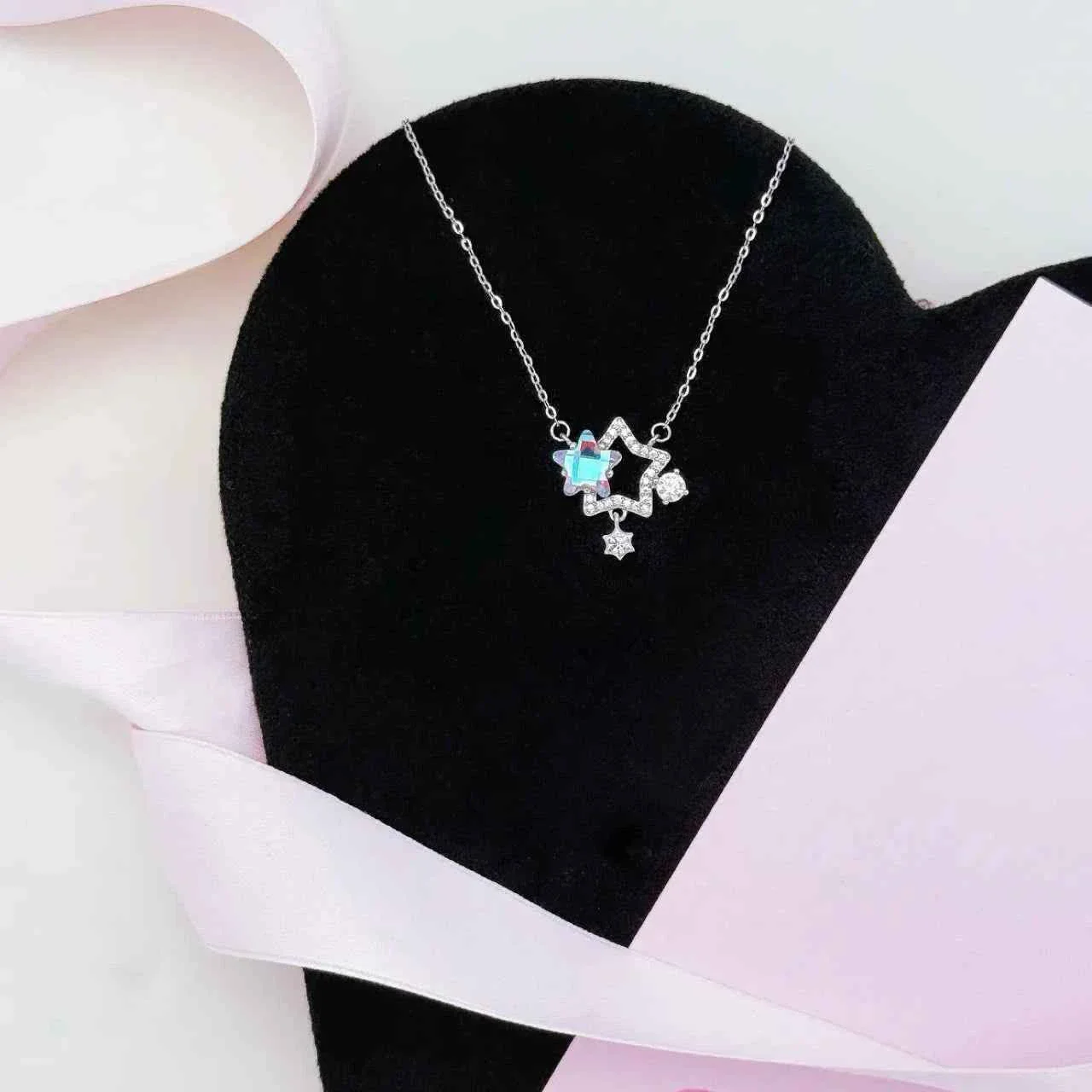 "Dreamy Constellation" 925 Sterling Silver Star & Moon Necklace – Celestial Elegance for Daily Wear - Image 4