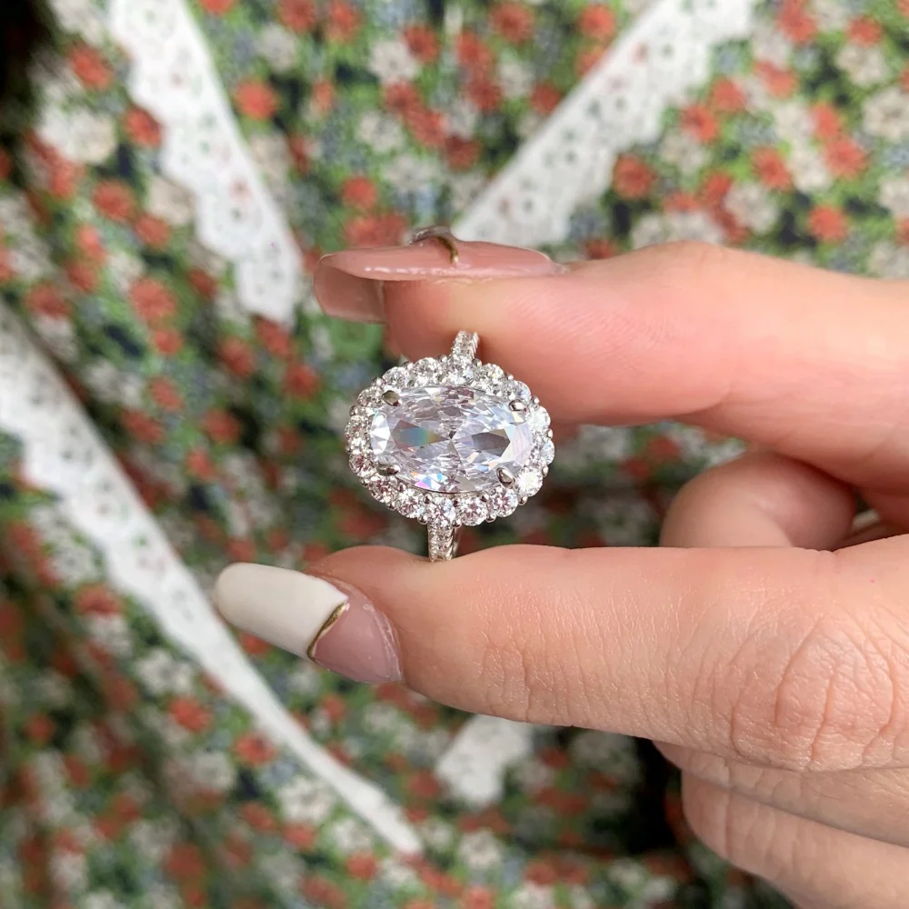 Elegant Princess – S925 Sterling Silver Oval CZ Ring - Image 3