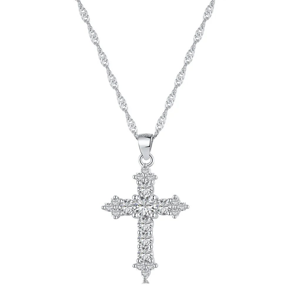 Eternal Embrace Collection – S925 Silver Heart & Cross Geometric Pendant Necklaces - Image 5