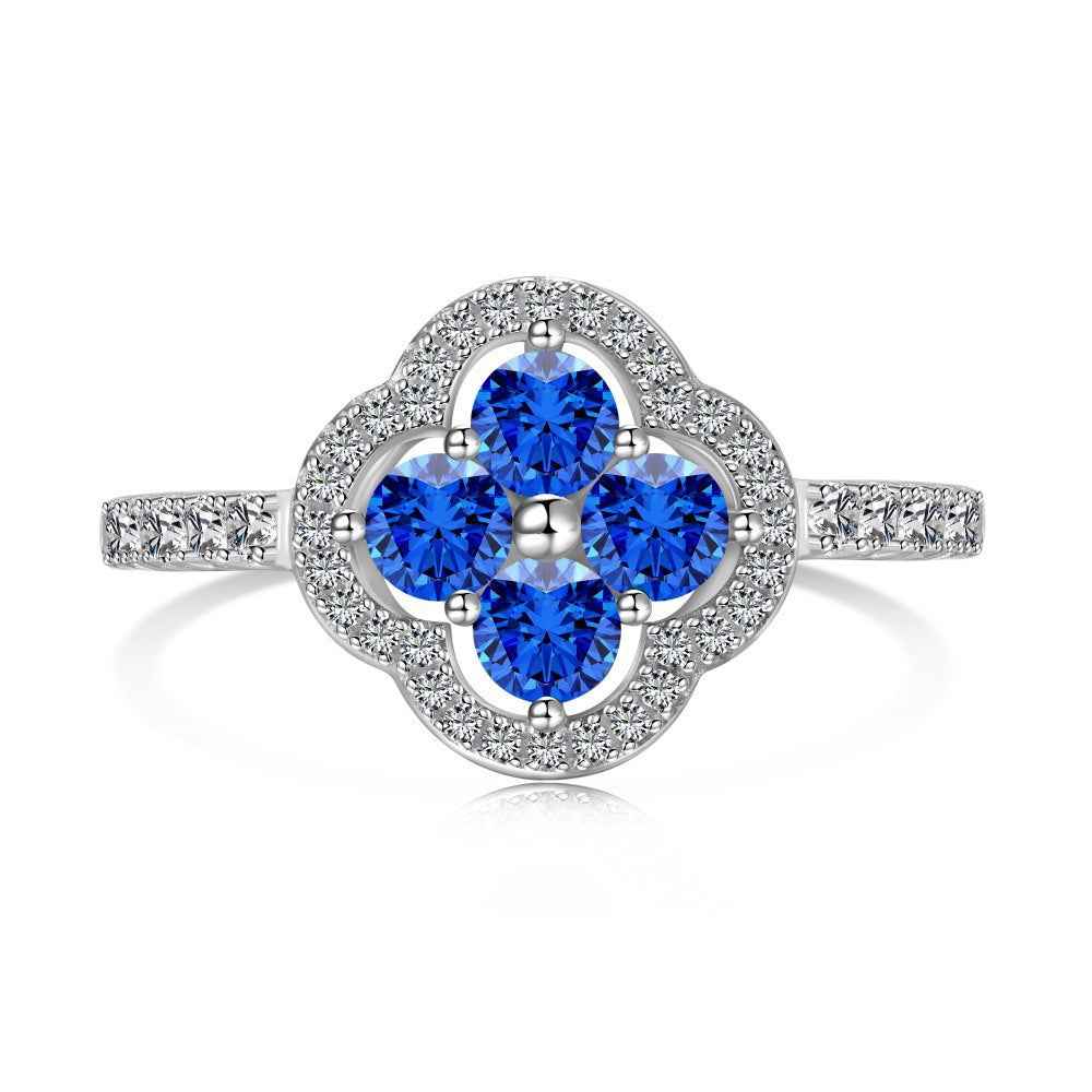 “Everluck Petal” 925 Sterling Silver Four-Petal Zircon Jewelry Set - Image 13