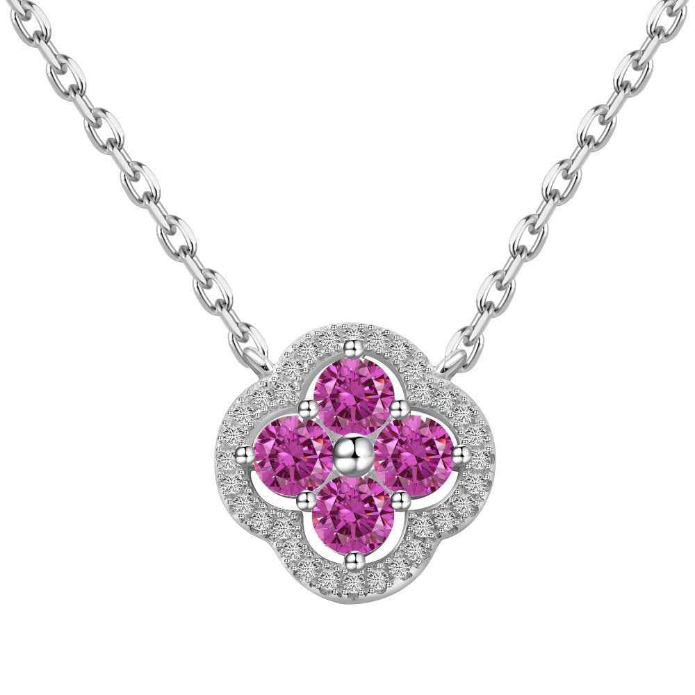 “Everluck Petal” 925 Sterling Silver Four-Petal Zircon Jewelry Set - Image 19