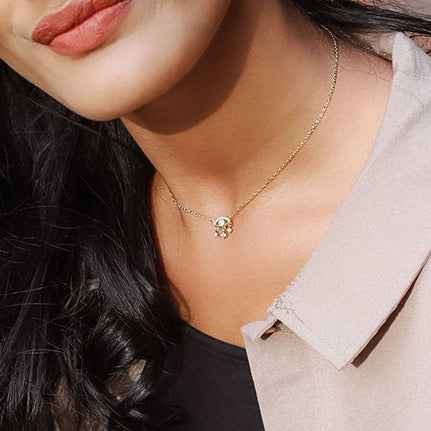 "Eye of Grace" 925 Sterling Silver Zircon Pendant Necklace - Image 2