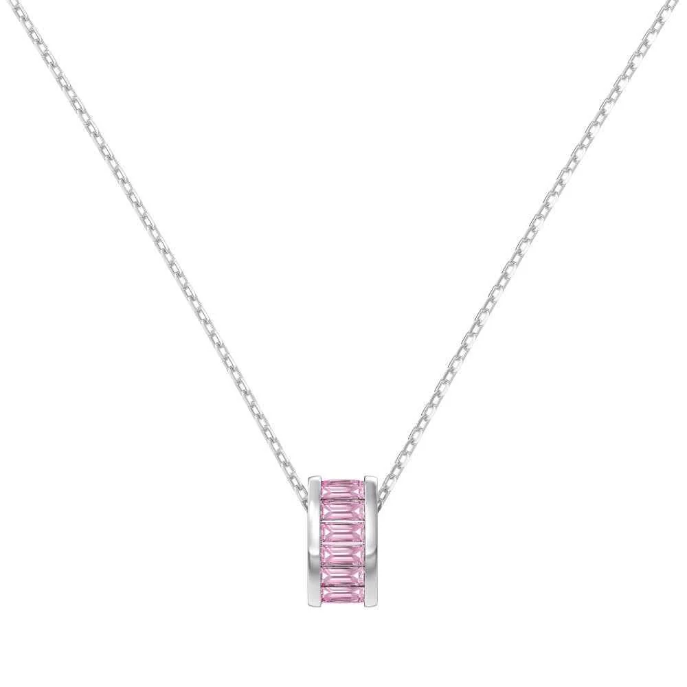 "Fairy Blush" 925 Sterling Silver Pink Zircon Pendant Necklace - Image 3