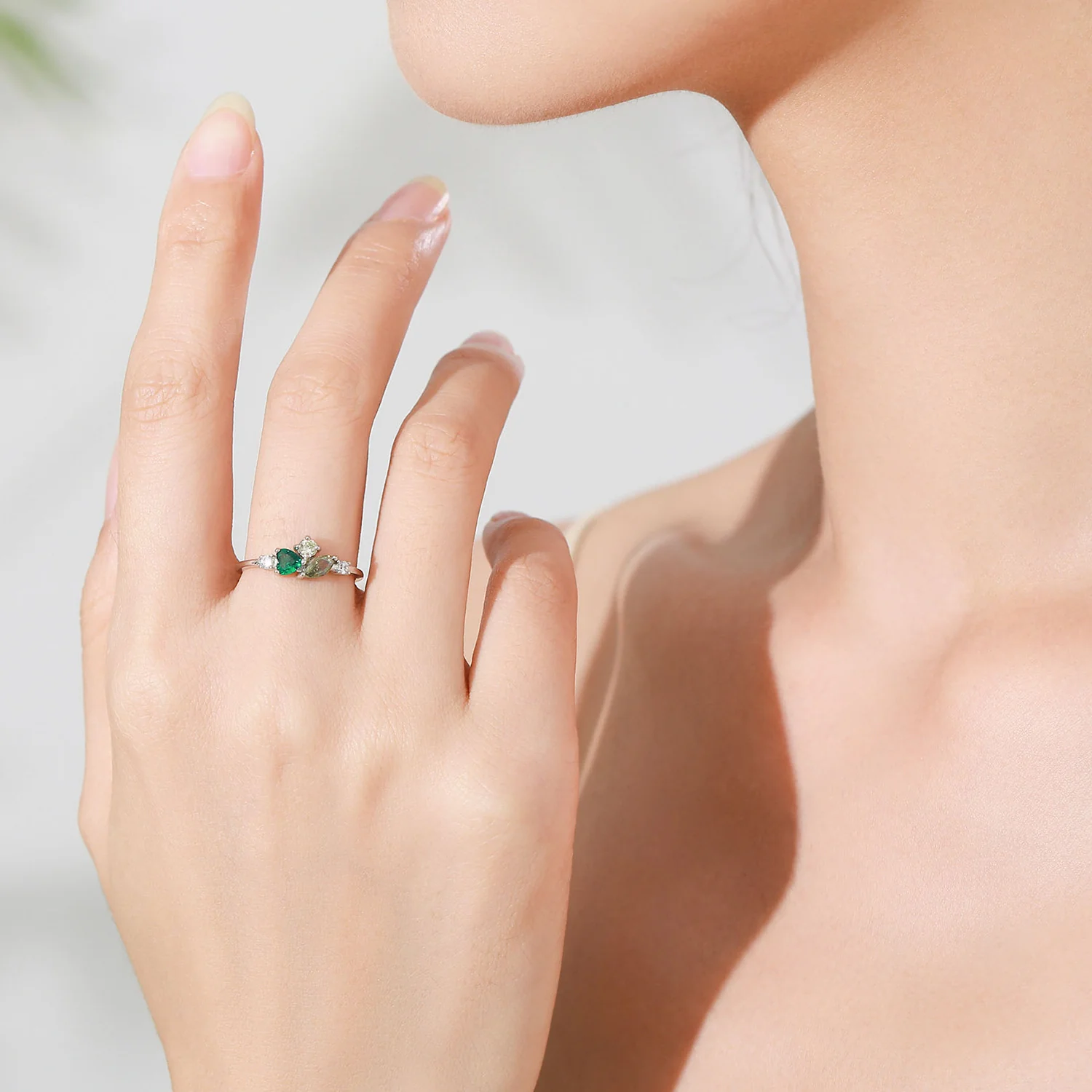 “Forest Prism” 925 Sterling Silver Multi-Stone Ring - Image 3