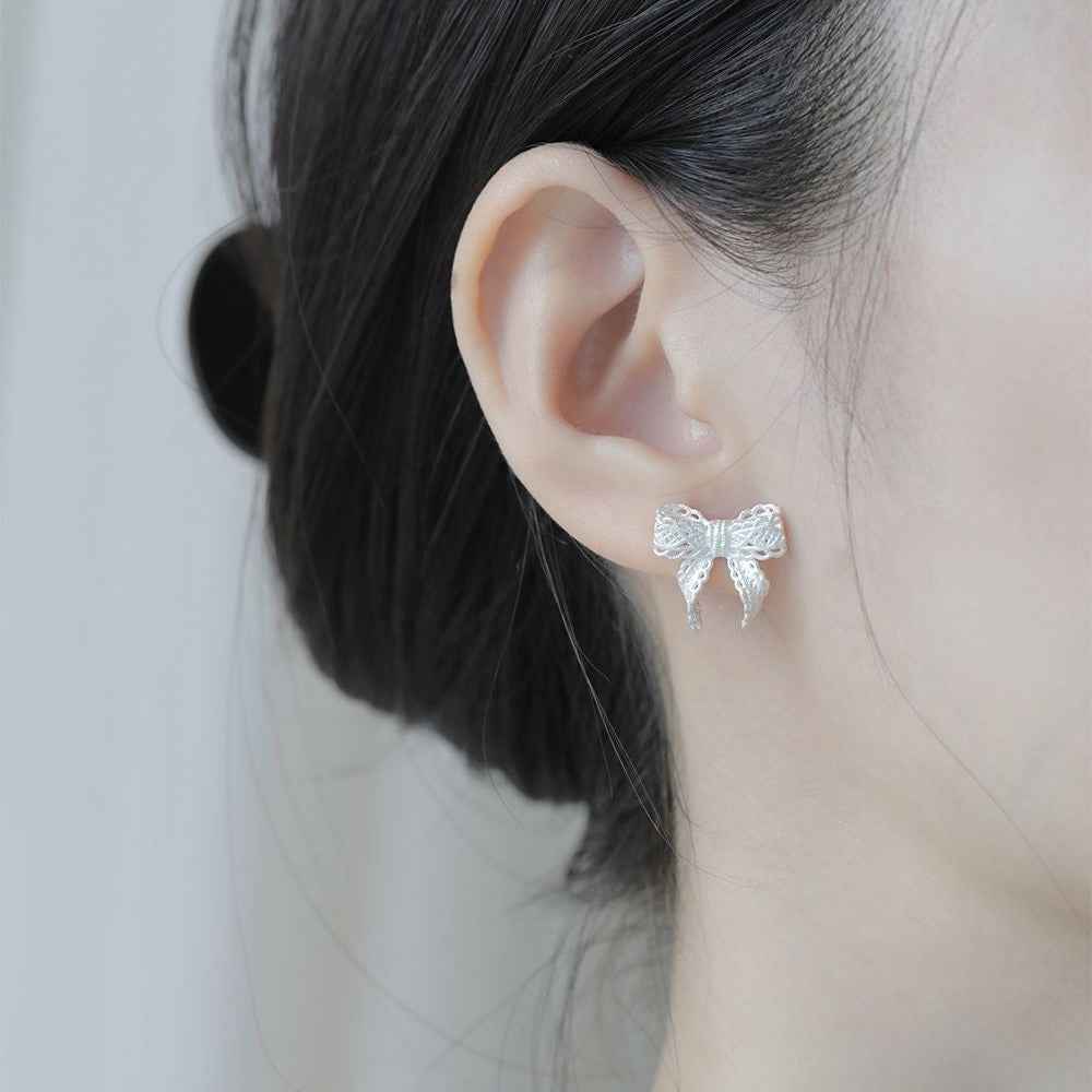 “French Bow” 925 Sterling Silver Jewelry Set — Original Design - Image 3