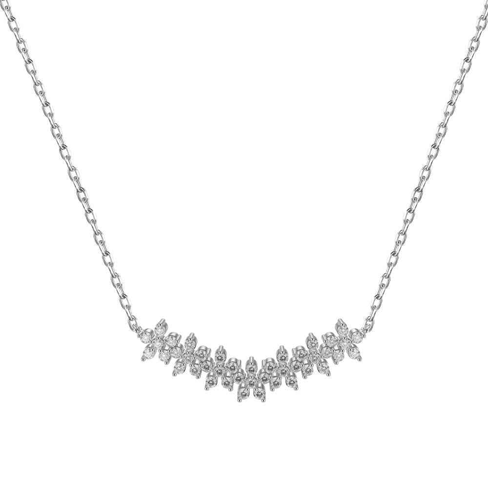 “Frost Étoile” S925 Sterling Silver Snowflake Zircon Jewelry Set (Necklace, Earrings & Ring) - Image 2