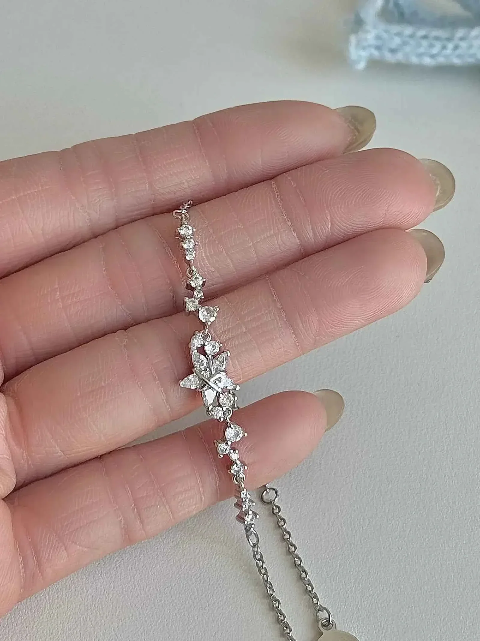 "Galactic Fragments" Fully Diamond-Studded Star Bracelet in 925 Sterling Silver - Chic, Refined, and Unique - Image 3