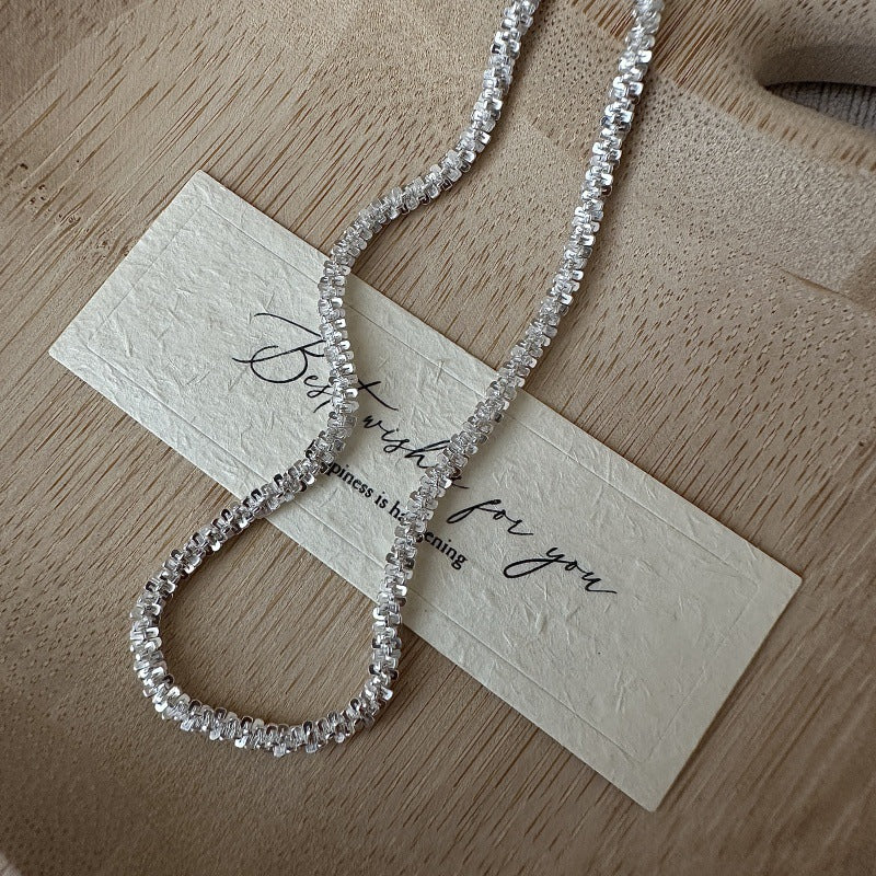 "Gleam Slide" S925 Sterling Silver Adjustable Necklace - Image 5