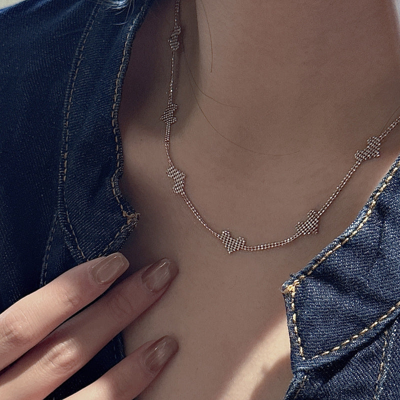 "Heartlink" S925 Sterling Silver Retro Heart Chain Necklace and Bracelet Set - Image 5