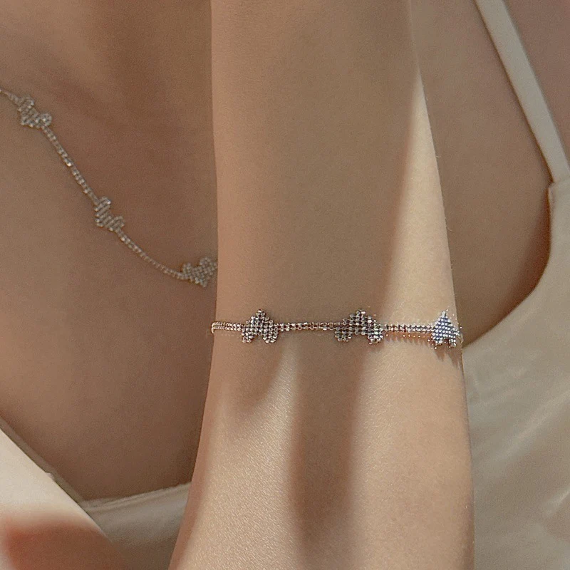 "Heartlink" S925 Sterling Silver Retro Heart Chain Necklace and Bracelet Set - Image 6