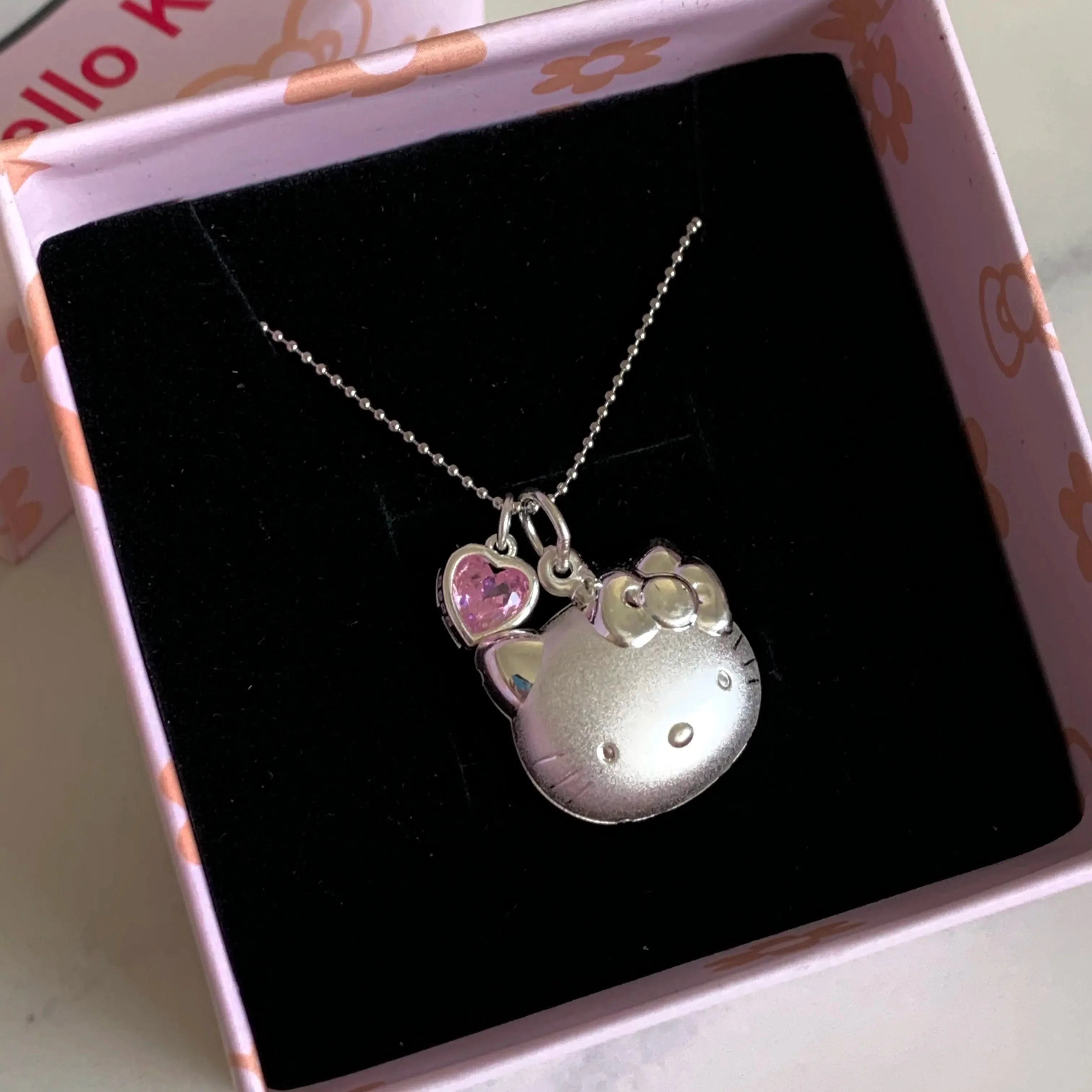 "Hello Kitty Love" 925 Sterling Silver Charm Necklace – Sweet-Cool & Insta-Ready - Image 2