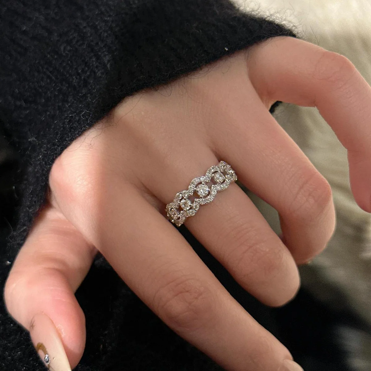 Lace Regina 925 Sterling Silver Lace Queen Ring - Image 2