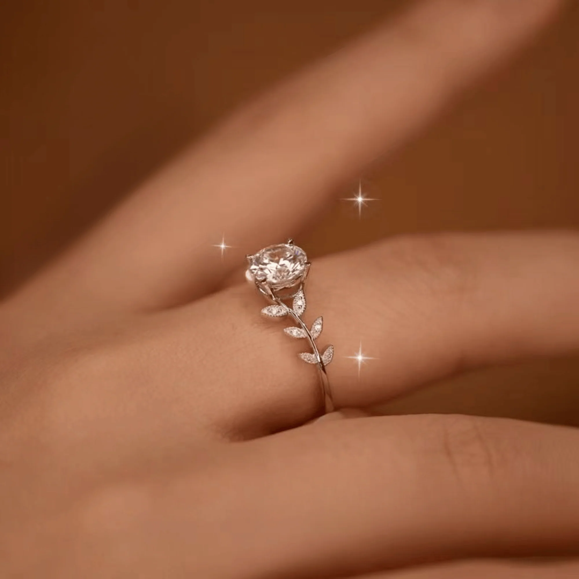 Laurel Vow 925 Sterling Silver Moissanite Ring – 1 Carat D Color, Adjustable - Image 3