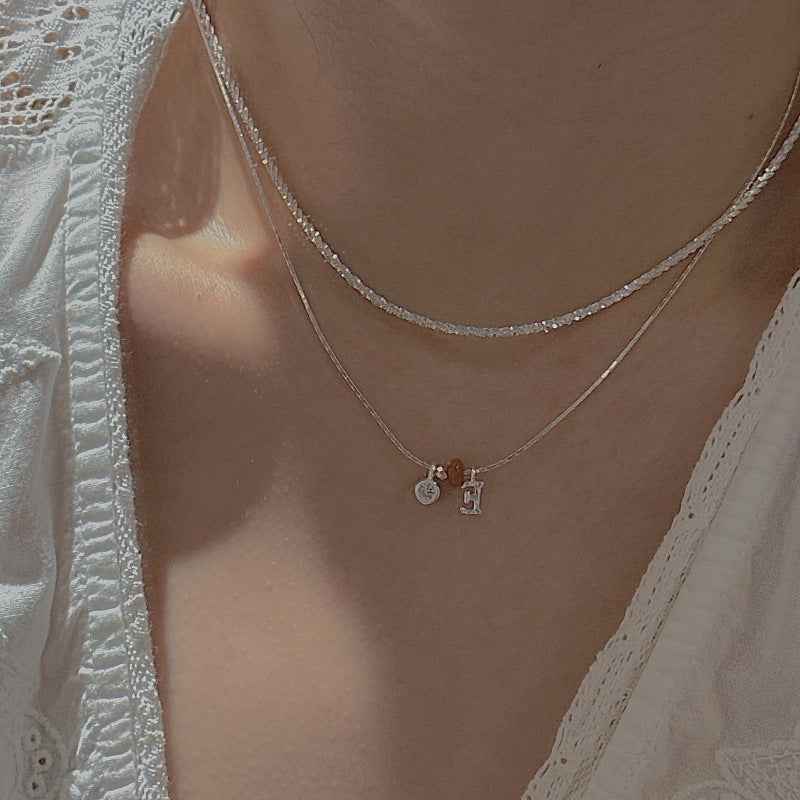 "Letter Charm" 925 Sterling Silver Necklace - Image 3