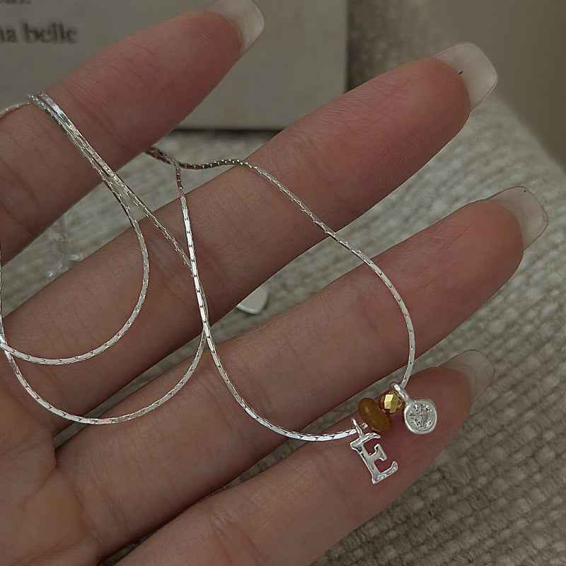 "Letter Charm" 925 Sterling Silver Necklace - Image 4