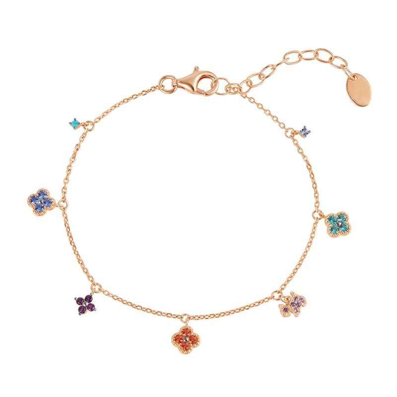 “Lucky Clover Garden” Sterling Silver Gemstone Necklace & Bracelet Set - Image 11