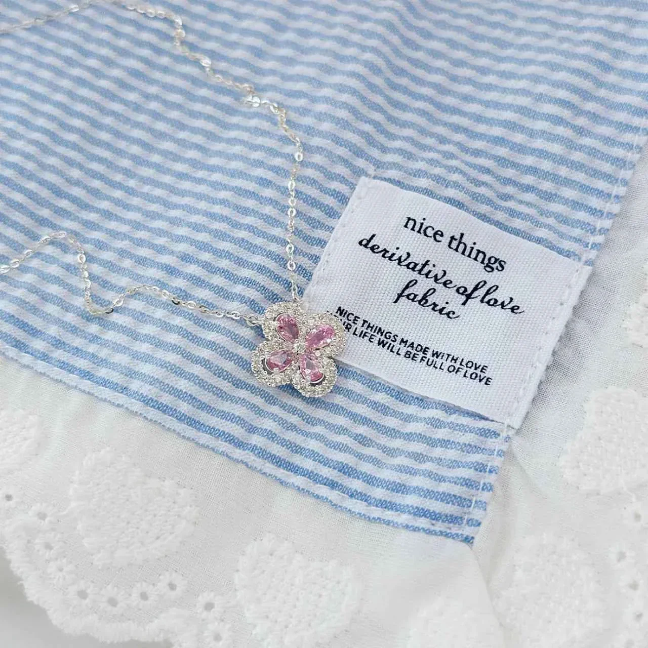 "Lucky Clover Tale" 925 Sterling Silver Necklace with 5A Zircon – Sweet, Sparkling & Fortunate - Image 4
