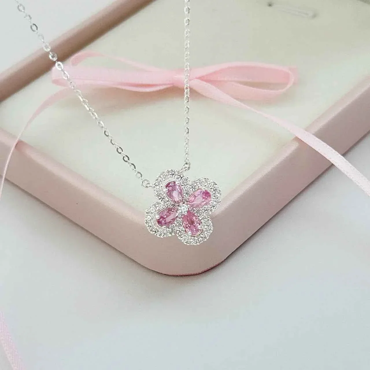 "Lucky Clover Tale" 925 Sterling Silver Necklace with 5A Zircon – Sweet, Sparkling & Fortunate - Image 5