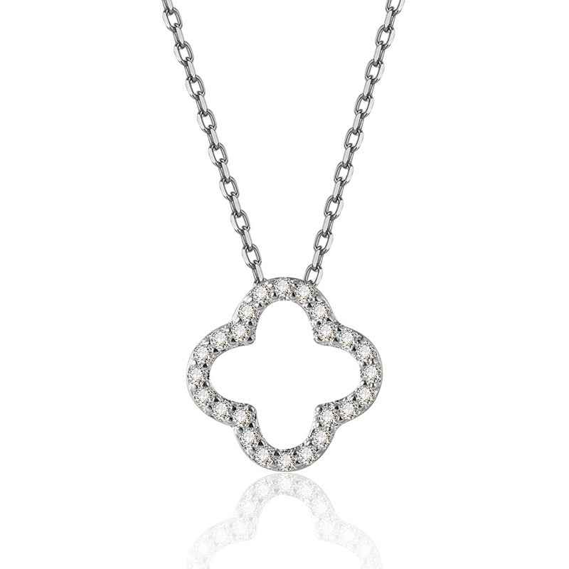"Lucky Glow" 925 Sterling Silver Clover Necklace - Image 4